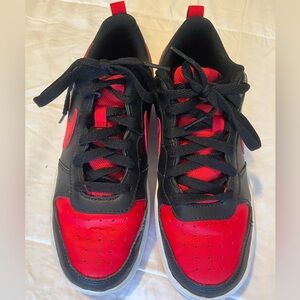 Boys Nike Shoe- Red and Black- Size 7